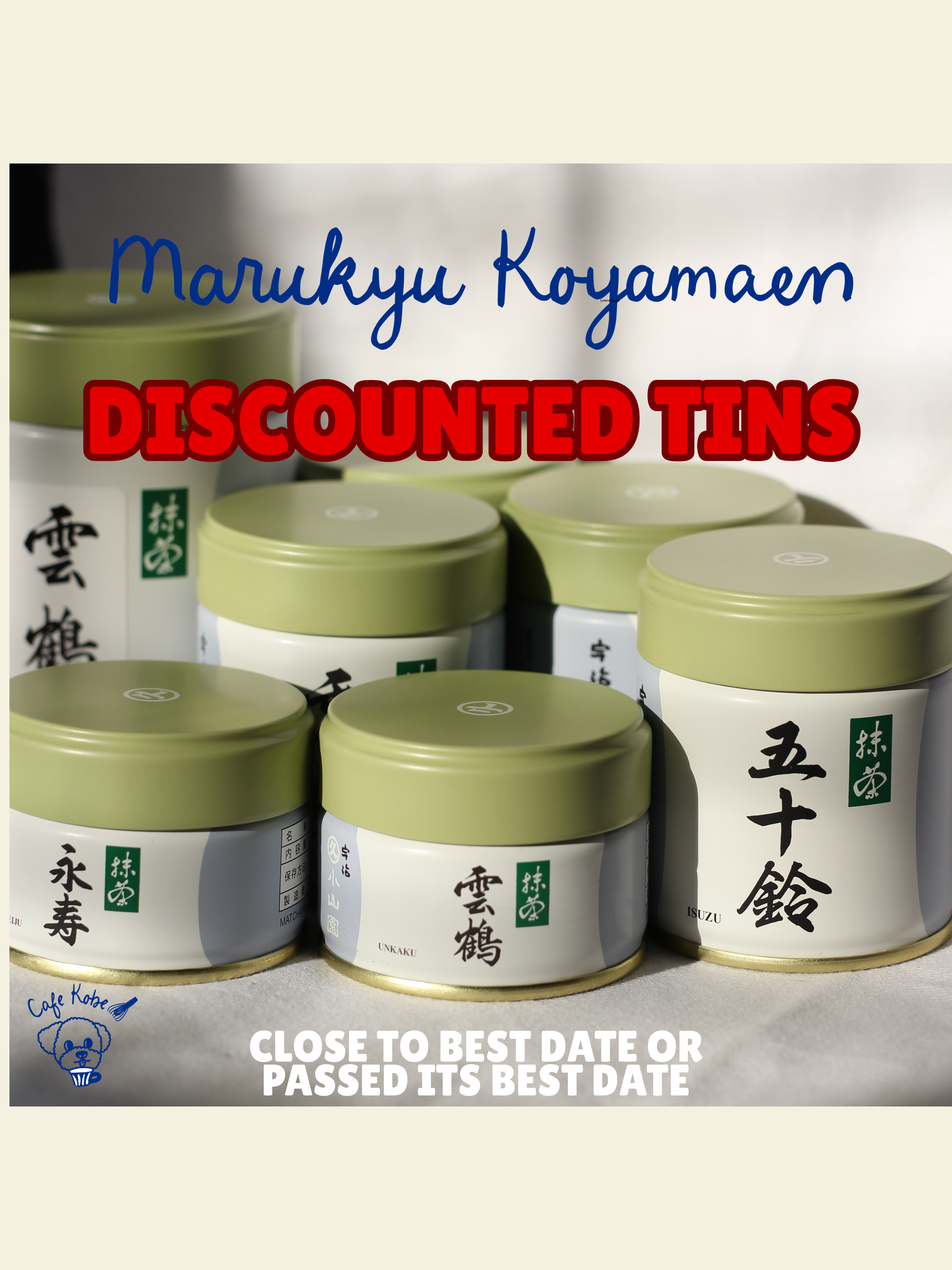 Discounted Marukyu Koyamaen Matcha Tins | Selection is varied