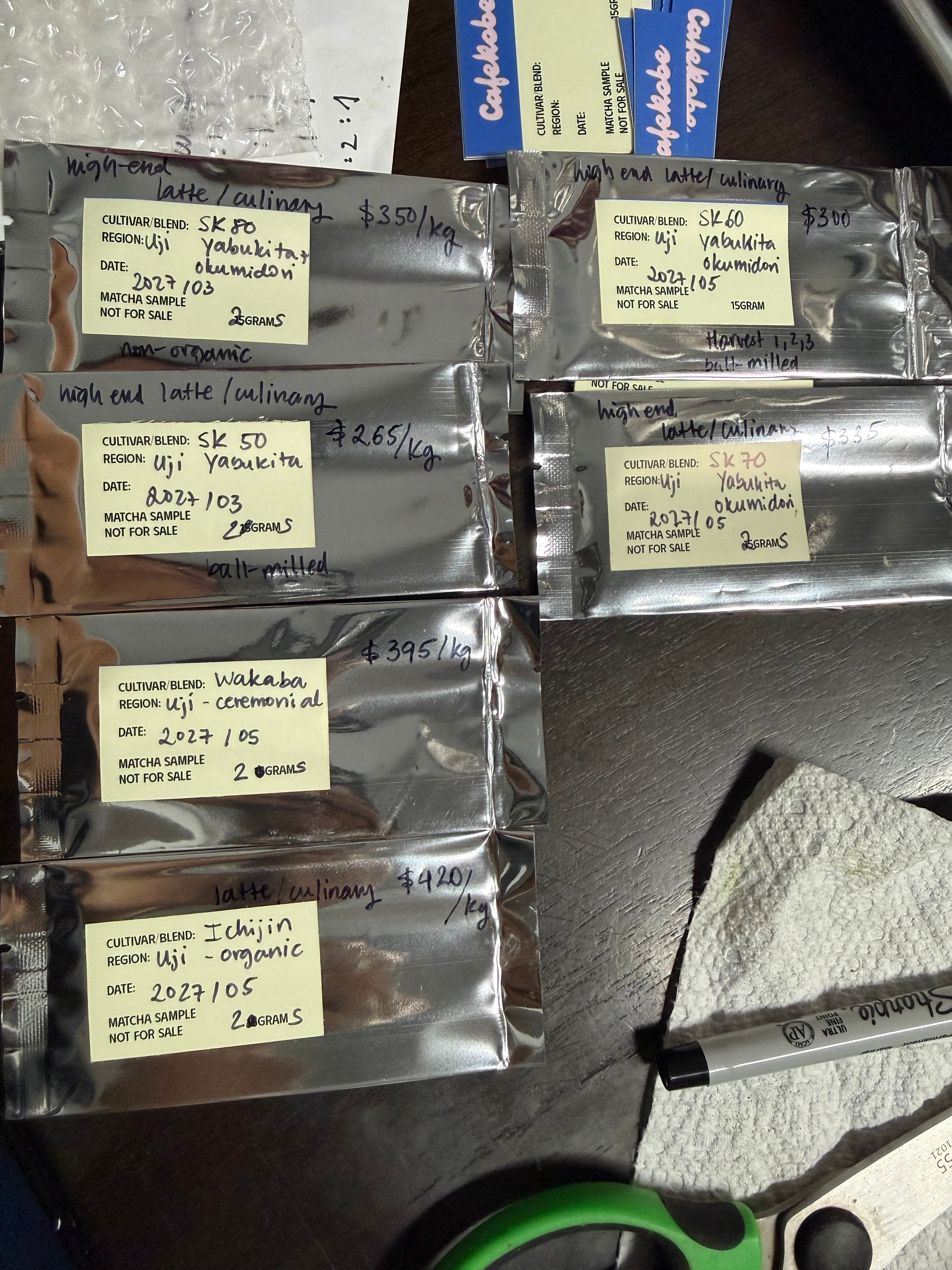 Matcha Samples (Wholesalers) 11 types (110g)