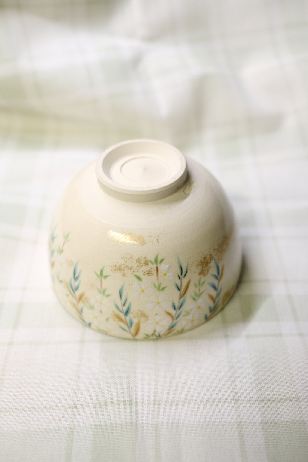 Chawan Kyoyaki ware - USED (Vintage) - Willow white flowers