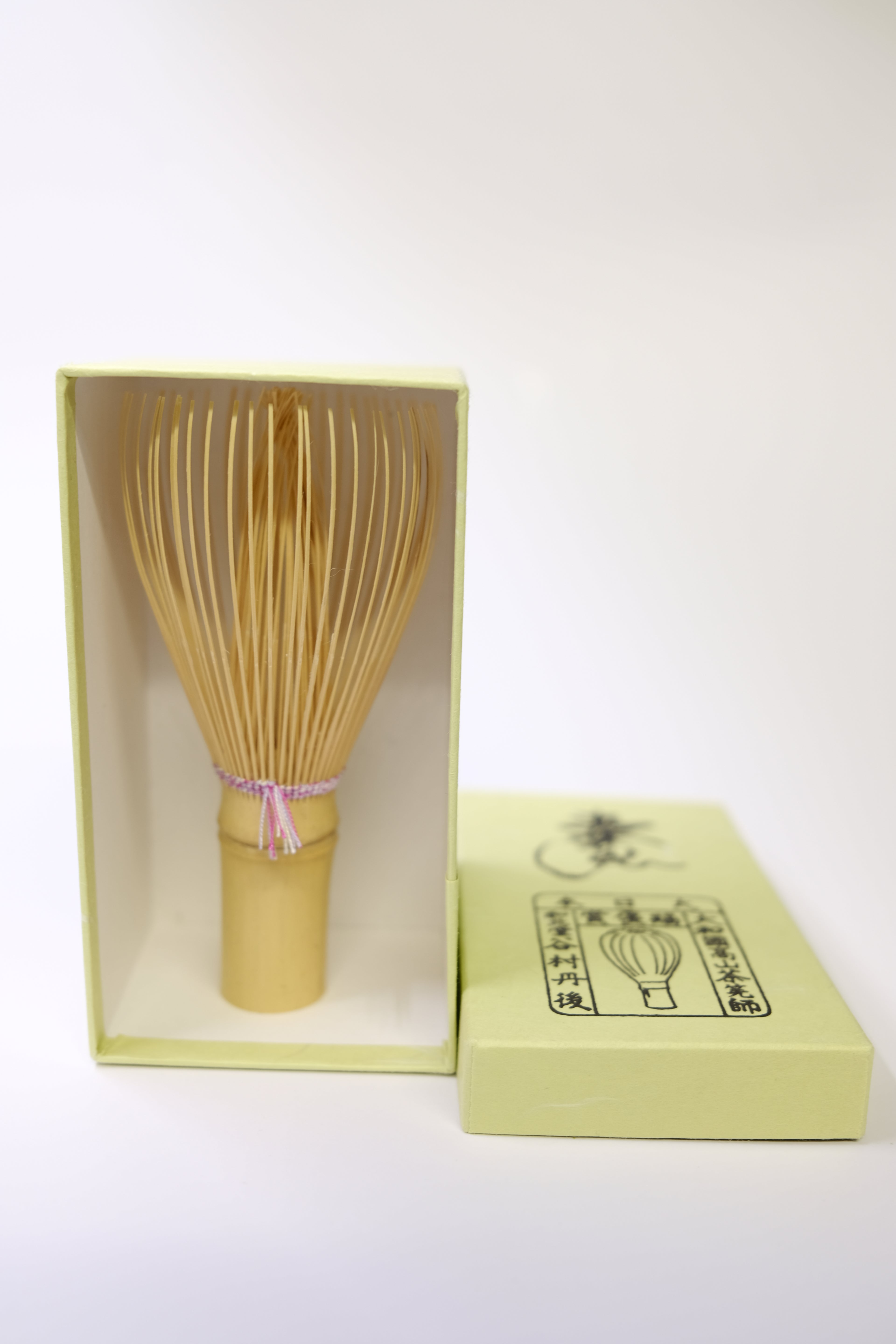 Tango Tanimura -Shin White Bamboo - Takayama Japanese Chasen (pink checkered patterned)