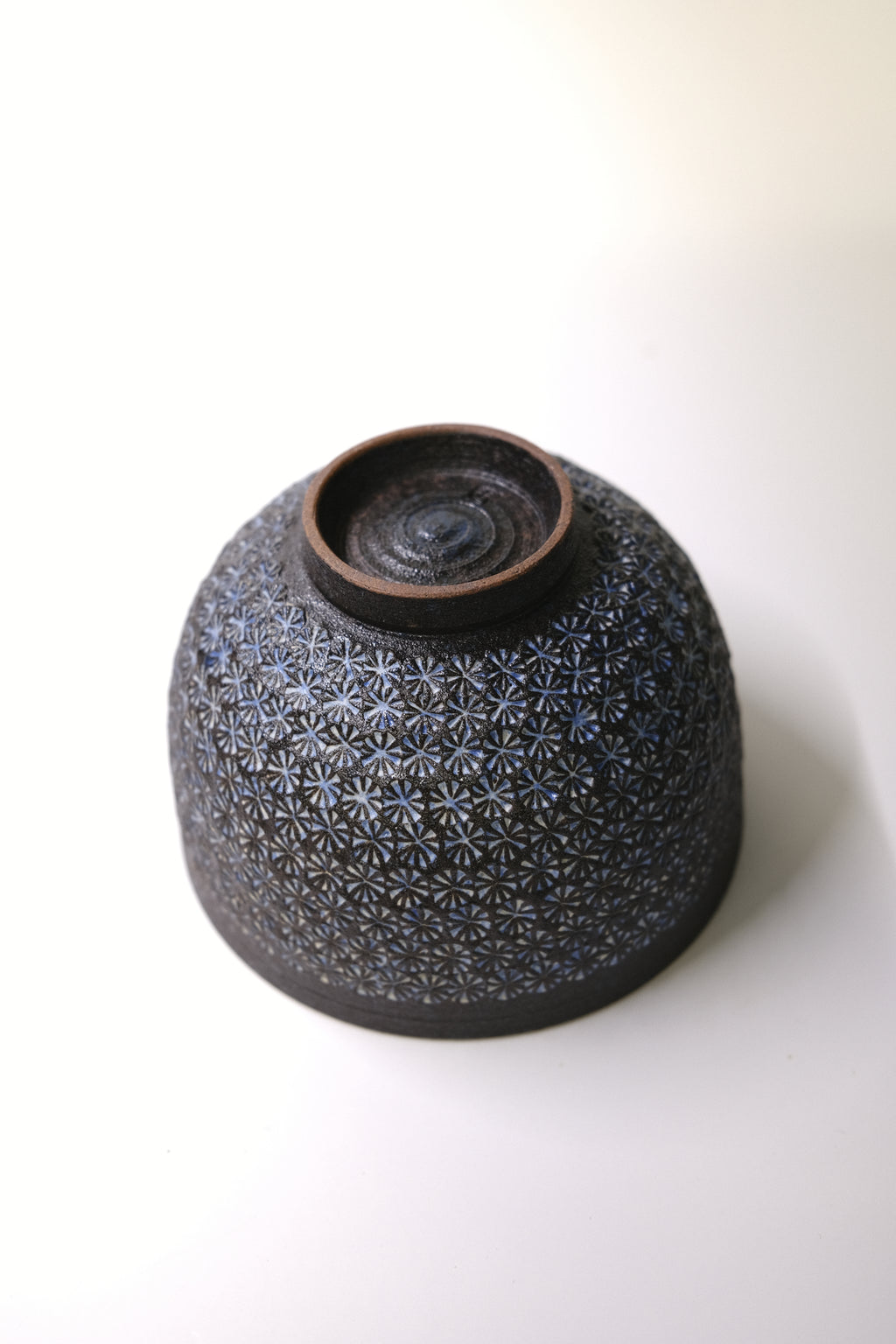Kiyomizuyaki ware -Ao-mishima Kiyomizu-yaki Chawan