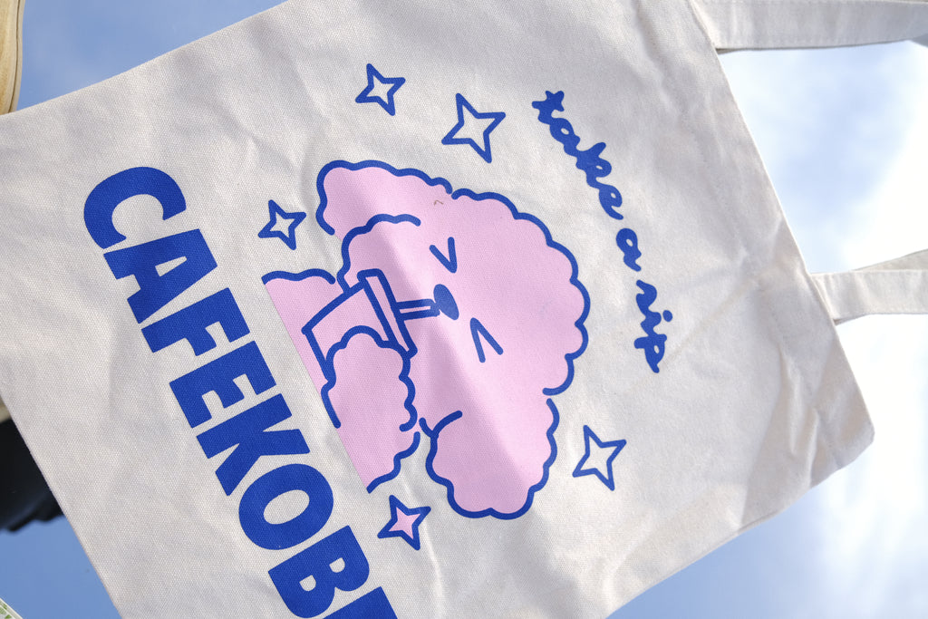 Cafe Kobe Tote (Kobe - Take a sip Graphics)