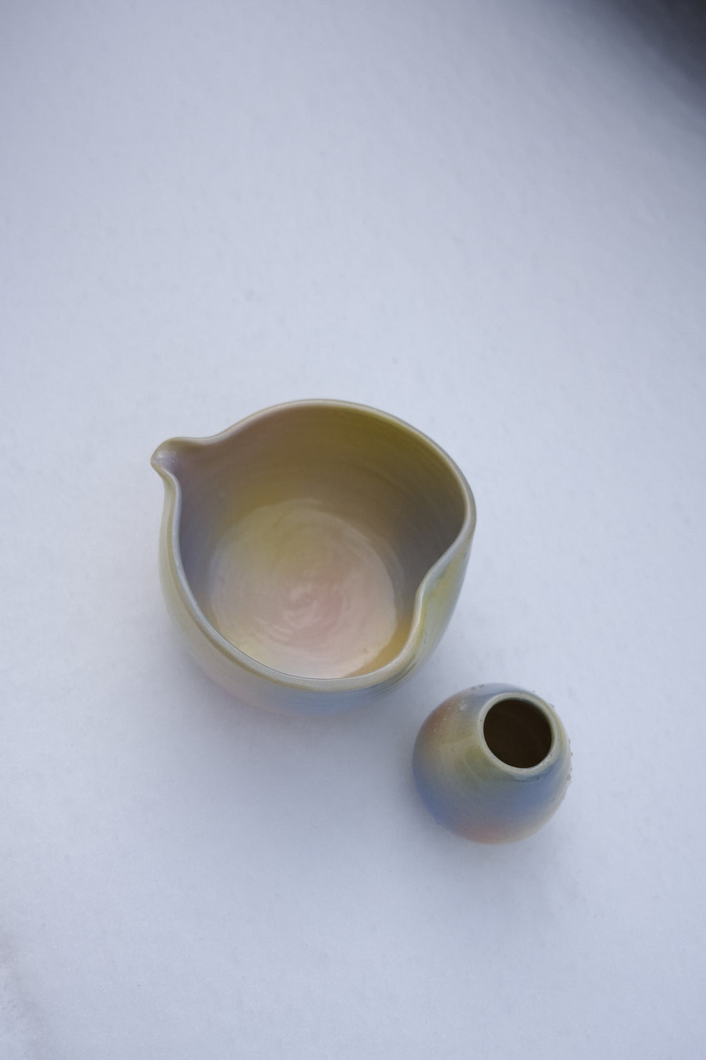 Chawan and Chasentate Set - Blue Dawn