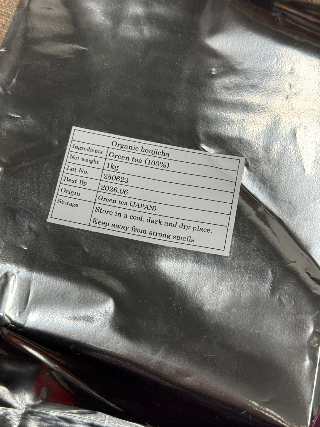 Kobe's Organic Premium Hojicha - 1kg | Vendor Order