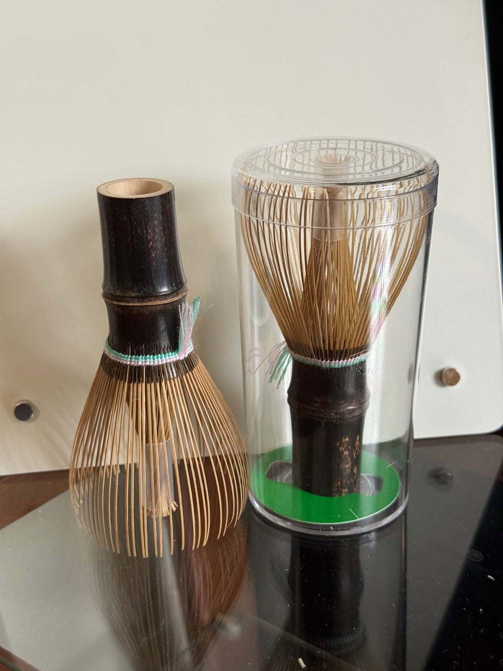 Shin Chasen  - Dark Bamboo 100 prongs (Strawberry Matcha Thread 3 layers) | CafeKobe Matcha