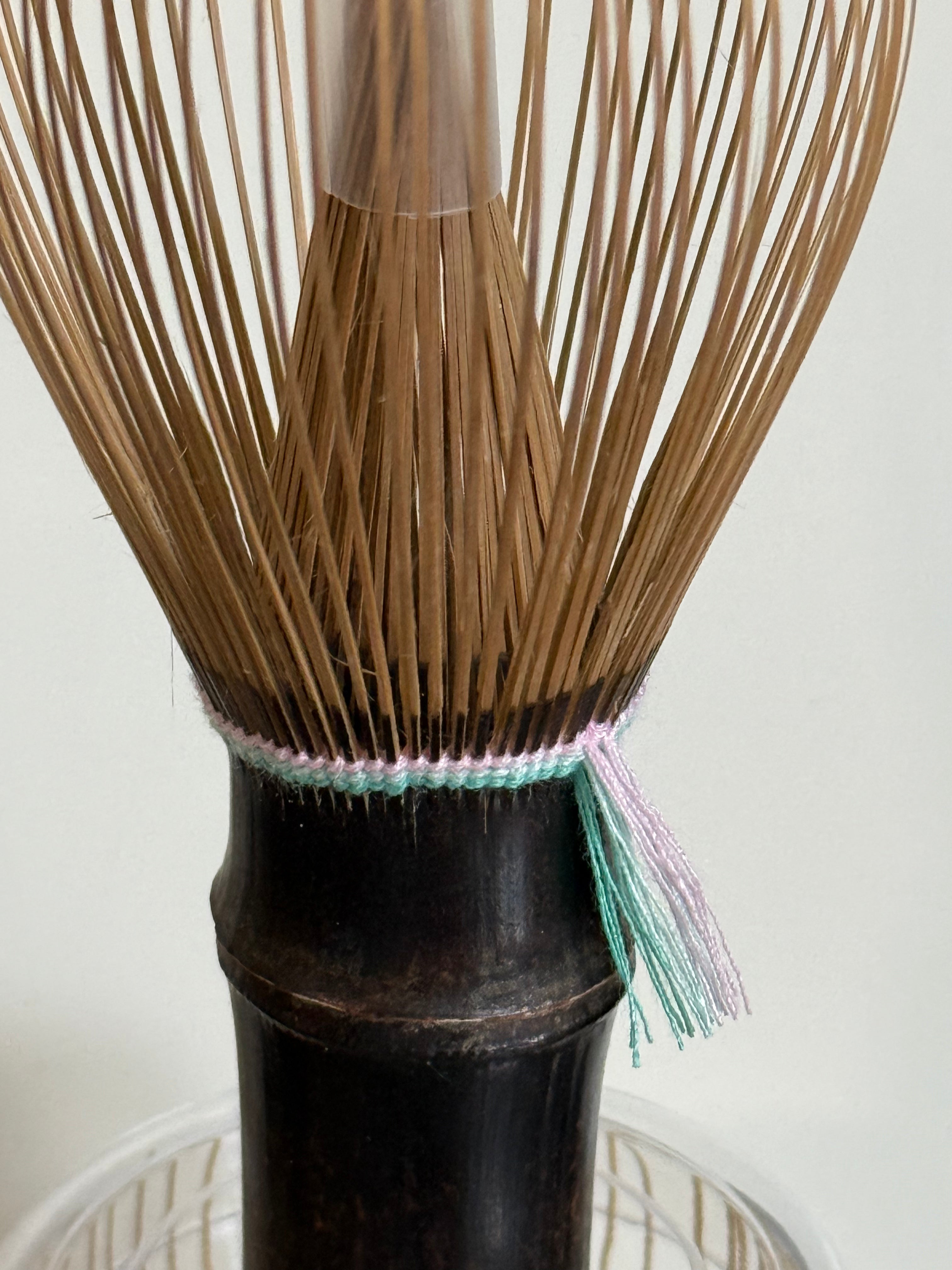 Shin Chasen  - Dark Bamboo 100 prongs (Strawberry Matcha Thread 3 layers) | CafeKobe Matcha