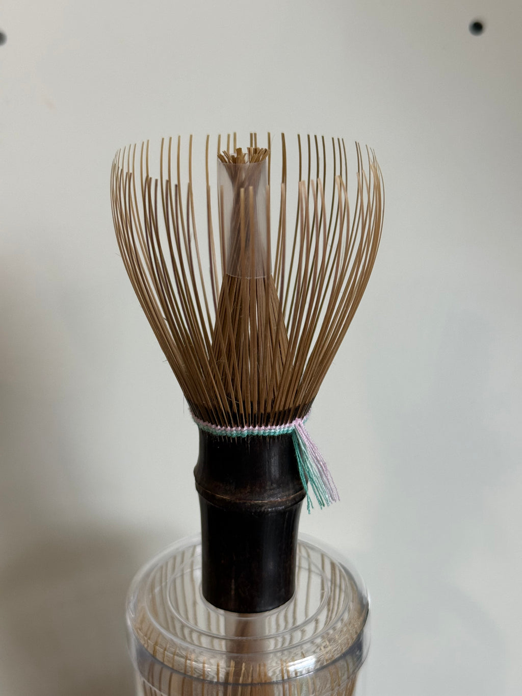 Shin Chasen  - Dark Bamboo 100 prongs (Strawberry Matcha Thread 3 layers) | CafeKobe Matcha