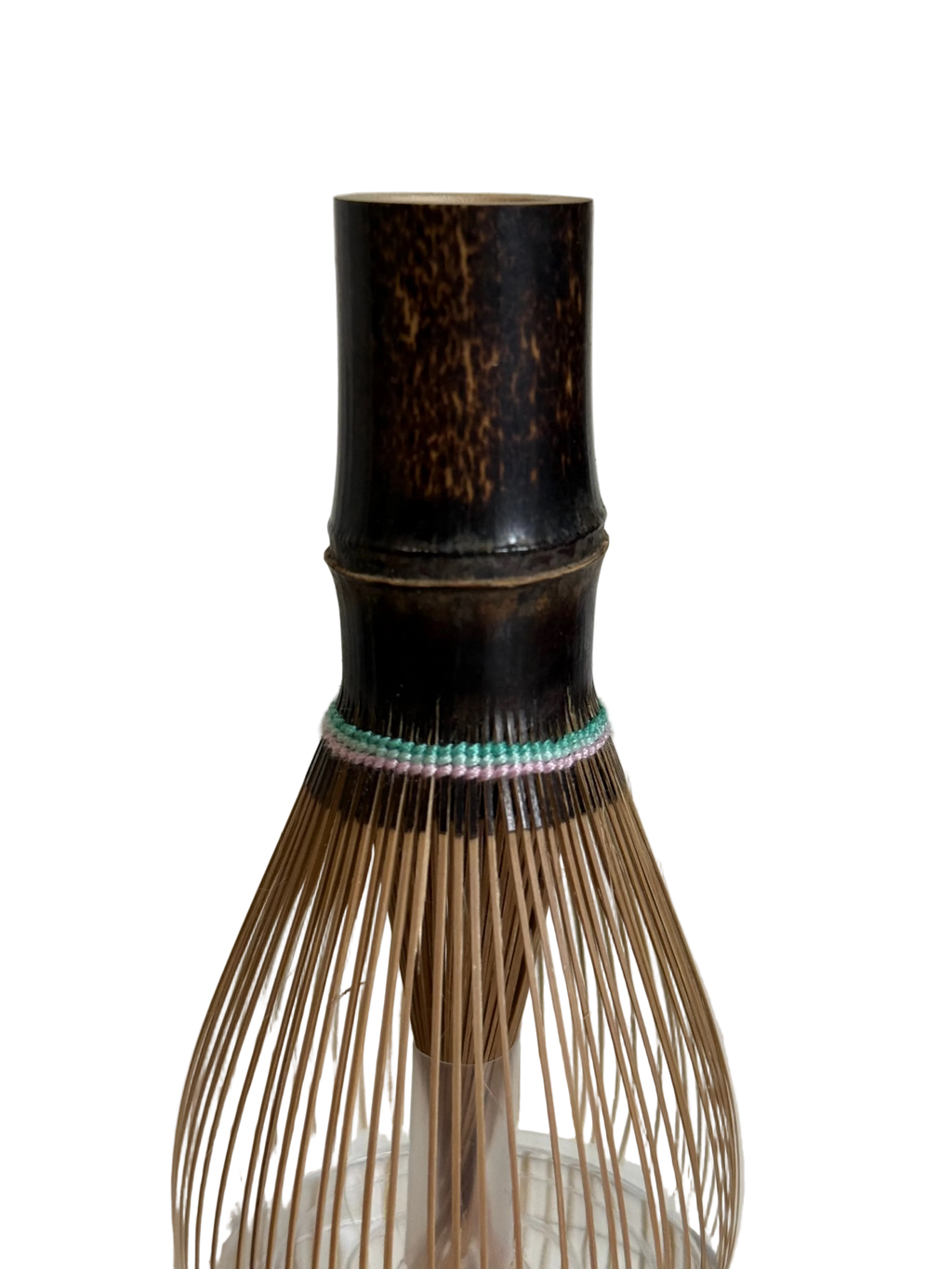 Shin Chasen  - Dark Bamboo 100 prongs (Strawberry Matcha Thread 3 layers) | CafeKobe Matcha
