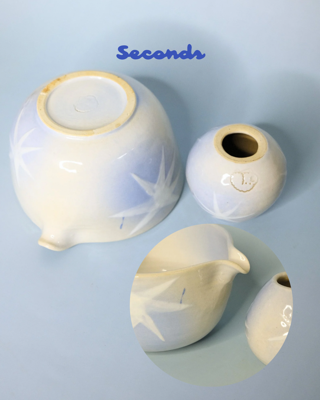 Chawan and Chasentate Set -  Shooting Stars in Blue