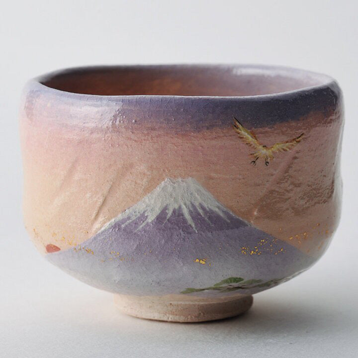 Raku- Mount Fuji Pink