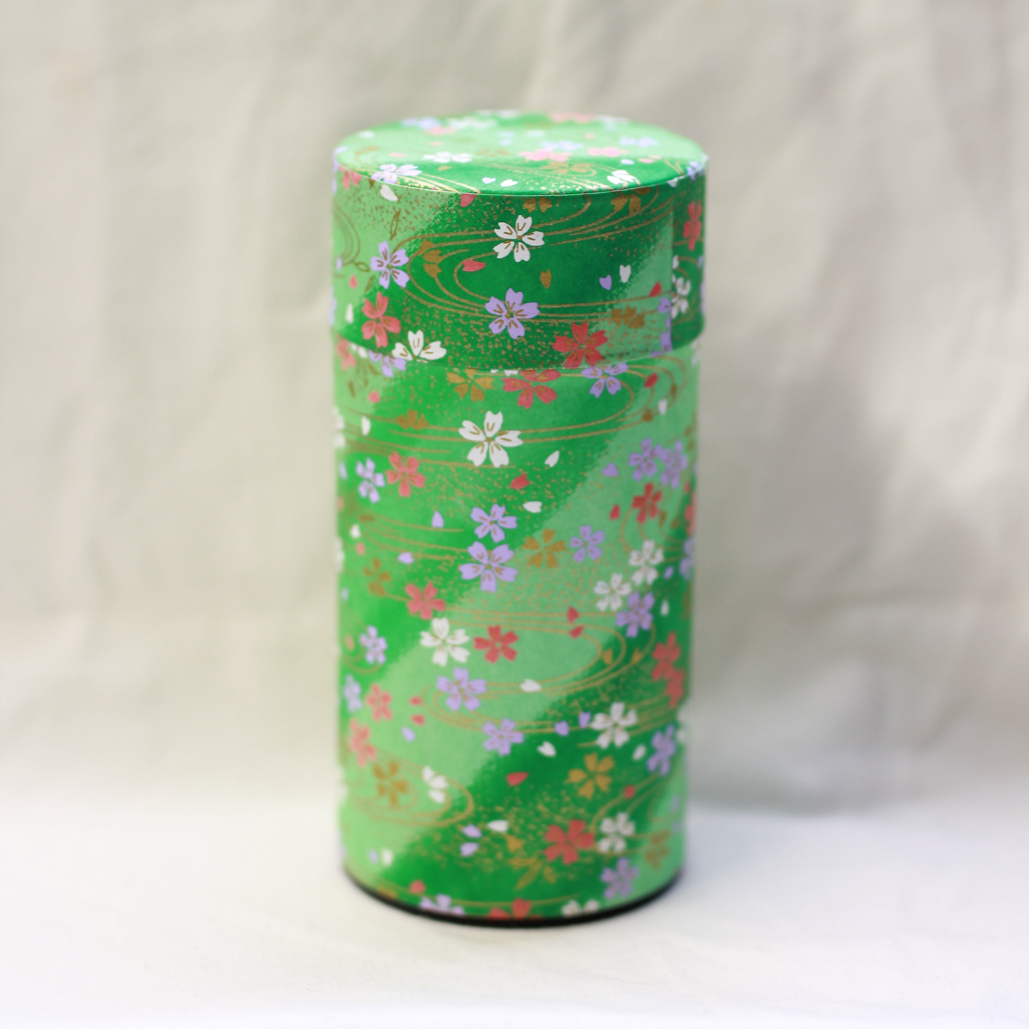 VARIED Washi Paper Metal Tea Caddy